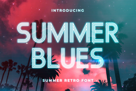 Summer Blues: A Retro Font for Modern Design Projects