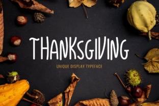 Thanksgiving: A Charming Display Font for Festive Designs